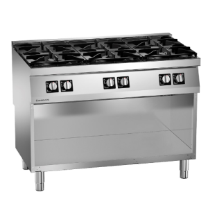 6 BURNER GAS RANGE ON CABINET