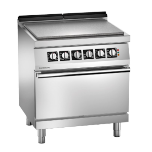 SOLID TOP ELECTRIC BOILING TABLE ON ELECTRIC STATIC OVEN