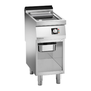 ELECTRIC GRIDDLE RIBBED CHROMIUM PLATE ON CABINET